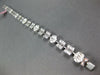 ESTATE 2.98CT DIAMOND 18KT WHITE GOLD ROUND & SQUARE BY THE YARD TENNIS BRACELET
