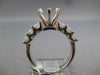LARGE .79CT DIAMOND 18KT WHITE GOLD CLASSIC 6 PRONG SEMI MOUNT ENGAGEMENT RING