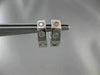 ESTATE .40CT DIAMOND 3D HEXAGON 14K WHITE GOLD HUGGIE EARRINGS STUNNING #19103