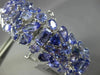 ESTATE MASSIVE 82.92CT TANZANITE 18KT WHITE GOLD 3D MULTI SHAPE TENNIS BRACELET