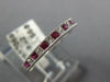 .41CT DIAMOND AAA RUBY 18K WHITE GOLD PRINCESS FILIGREE CHANNEL ANNIVERSARY RING