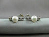 ESTATE .30CT DIAMOND & AAA SOUTH SEA PEARL ETOILE 18K WHITE GOLD EARRINGS #11490
