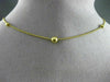 ESTATE LONG 14KT YELLOW GOLD BEAD BY THE YARD ITALIAN DIAMOND CUT NECKLACE 24937