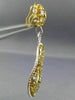 MASSIVE 23.49CT WHITE & MULTI COLOR DIAMOND 18K 2TONE GOLD OVAL HANGING EARRINGS