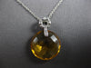 6.88CT DIAMOND & AAA CITRINE 14KT WHITE GOLD ROUND CIRCULAR FUN FLOATING PENDANT