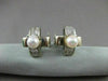 ANTIQUE DIAMOND & AAA SOUTH SEA PEARL 14KT WHITE GOLD CLIP ON EARRINGS #2666