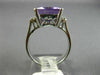LARGE 5.29CT DIAMOND & AAA AMETHYST 14KT WHITE GOLD 3D FILIGREE ENGAGEMENT RING