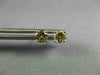 ESTATE .59CT CHOCOLATE FANCY DIAMOND 18KT WHITE GOLD SOLITAIRE 4MM STUD EARRINGS