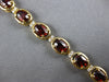 10.71CT DIAMOND & AAA GARNET 14KT YELLOW GOLD 3D OVAL & ROUND TENNIS BRACELET