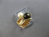 ESTATE AAA SOUTH SEA & TAHITIAN PEARL 14K YELLOW GOLD 3D DOUBLE LEAF RING #28109