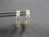 ESTATE 1.37CT DIAMOND 18KT YELLOW GOLD 3D CLASSIC 5 STONE HUGGIE FUN EARRINGS