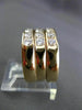 ESTATE WIDE 1.50CT DIAMOND 14K YELLOW GOLD 3 ROW WEDDING ANNIVERSARY RING #21688