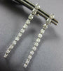 ESTATE 1.37CT DIAMOND 18K WHITE GOLD ROUND FLEXIBLE BAR JOURNEY HANGING EARRINGS