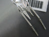 ESTATE .28CT DIAMOND 14KT WHITE GOLD 3D CLASSIC INFINITY BAR HANGING EARRINGS