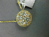 ESTATE LARGE 1.03CT DIAMOND 18KT YELLOW GOLD CLASSIC ROUND CLUSTER HALO PENDANT