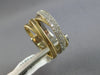 ESTATE WIDE .48CT DIAMOND 14KT 2 TONE GOLD MULTI ROW CRISS CROSS WOVEN LOVE RING
