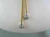 ESTATE HEART .40CT DIAMOND LARIAT DROP TWOTONE GOLD NECKLACE F VS ONE OF A KIND