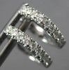 ESTATE SMALL .25CT DIAMOND 14K WHITE GOLD 3D HEART SHAPE HUGGIE HANGING EARRINGS