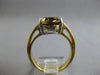 4.62CT DIAMOND & AAA SMOKY TOPAZ 18KT 2 TONE GOLD OVAL & ROUND LOVE RING #28200