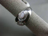 ESTATE WIDE .32CT DIAMOND 14KT WHITE GOLD AAA MOTHER OF PEARL 3D LEAF FUN RING