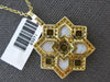 3.20CT DIAMOND & YELLOW SAPPHIRE & MOTHER OF PEARL 14KT YELLOW GOLD STAR PENDANT