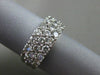 ESTATE 2.03CT DIAMOND 14KT WHITE GOLD 3 ROW SHARE PRONG WEDDING ANNIVERSARY RING