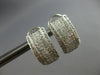 LARGE 1.52CT DIAMOND 14K WHITE GOLD 3D ROUND & PRINCESS CLIP ON HANGING EARRINGS
