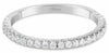 ESTATE .42CT DIAMOND 18KT WHITE GOLD 3D CLASSIC SEMI ETERNITY ANNIVERSARY RING