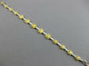 4.67CT WHITE & CANARY DIAMOND 18KT 2 TONE GOLD CUSHION & ROUND TENNIS BRACELET