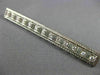ANTIQUE LONG .50CT DIAMOND PLATINUM 3D OPEN RECTANGULAR FILIGREE PIN BROOCH