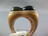 EXTRA LARGE 18.53CT DIAMOND & AAA SMOKEY TOPAZ 14KT ROSE GOLD 3D FUN LOVE RING