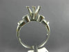 ESTATE .54CT DIAMOND 18KT WHITE GOLD 3D ROUND SEMI MOUNT ENGAGEMENT RING #16781