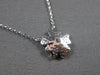 ESTATE SMALL .18CT DIAMOND 14KT WHITE GOLD 3D FLOWER FUN NECKLACE