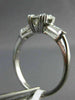 ANTIQUE .69CT ROUND DIAMOND PLATINUM 3D FILIGREE FISHTAIL ENGAGEMENT RING #20928