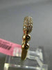 ESTATE .32CT PINK DIAMOND 18KT ROSE GOLD THREE ROW PAVE WEDDING ANNIVERSARY RING