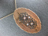 ESTATE .16CT DIAMOND 14KT ROSE GOLD 3D FILIGREE ETOILE OVAL HEART LOVE NECKLACE