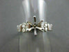 ANTIQUE .70CT DIAMOND 14KT WHITE GOLD BAGUETTE SEMI MOUNT ENGAGEMENT RING #22804