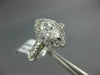 ESTATE 1.32CT DIAMOND 14K WHITE GOLD MARQUISE & ROUND HALO ENGAGEMENT RING #1542