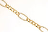 .50CT DIAMOND 14KT YELLOW GOLD 3D CLASSIC OVAL CUBAN LINK BY THE TENNIS BRACELET