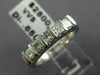 ESTATE .65CT DIAMOND 14KT WHITE GOLD 5 STONE 4mm CHANNEL ANNIVERSARY RING #3444