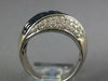 5.02CT DIAMOND & AAA SAPPHIRE 18KT WHITE GOLD 3D MULTI ROW PRINCESS & ROUND RING