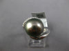 LARGE .48CT DIAMOND & AAA TAHITIAN PEARL 14K WHITE GOLD 3D CRISS CROSS LOVE RING