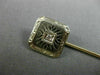 ANTIQUE .03CT OLD MINE DIAMOND 14KT 2 TONE GOLD OCTAGON FILIGREE LAPEL PIN 26194