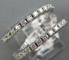 ESTATE WIDE .95CT DIAMOND 14KT WHITE GOLD 3D FLEXIBLE CRISS CROSS LOVE RING
