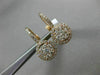 ESTATE .86CT DIAMOND 18K ROSE GOLD 3D CLUSTER CLASSIC LEVERBACK HANGING EARRINGS