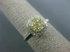 ESTATE .79CT WHITE & FANCY YELLOW DIAMOND 14K TWO TONE 3D GOLD PROMISE LOVE RING