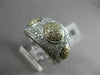 ESTATE WIDE 1.28CT DIAMOND 18KT WHITE & YELLOW GOLD 3D PAVE ETOILE FUN RING