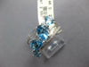LARGE 2.8CT DIAMOND & AAA BLUE TOPAZ 14K WHITE GOLD MULTI SHAPE CRISS CROSS RING