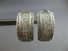 LARGE 1.52CT DIAMOND 14K WHITE GOLD 3D ROUND & PRINCESS CLIP ON HANGING EARRINGS