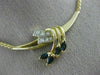 ANTIQUE 1.20CT DIAMOND & AAA SAPPHIRE 14K YELLOW GOLD 3D MARQUISE NECKLACE #2690